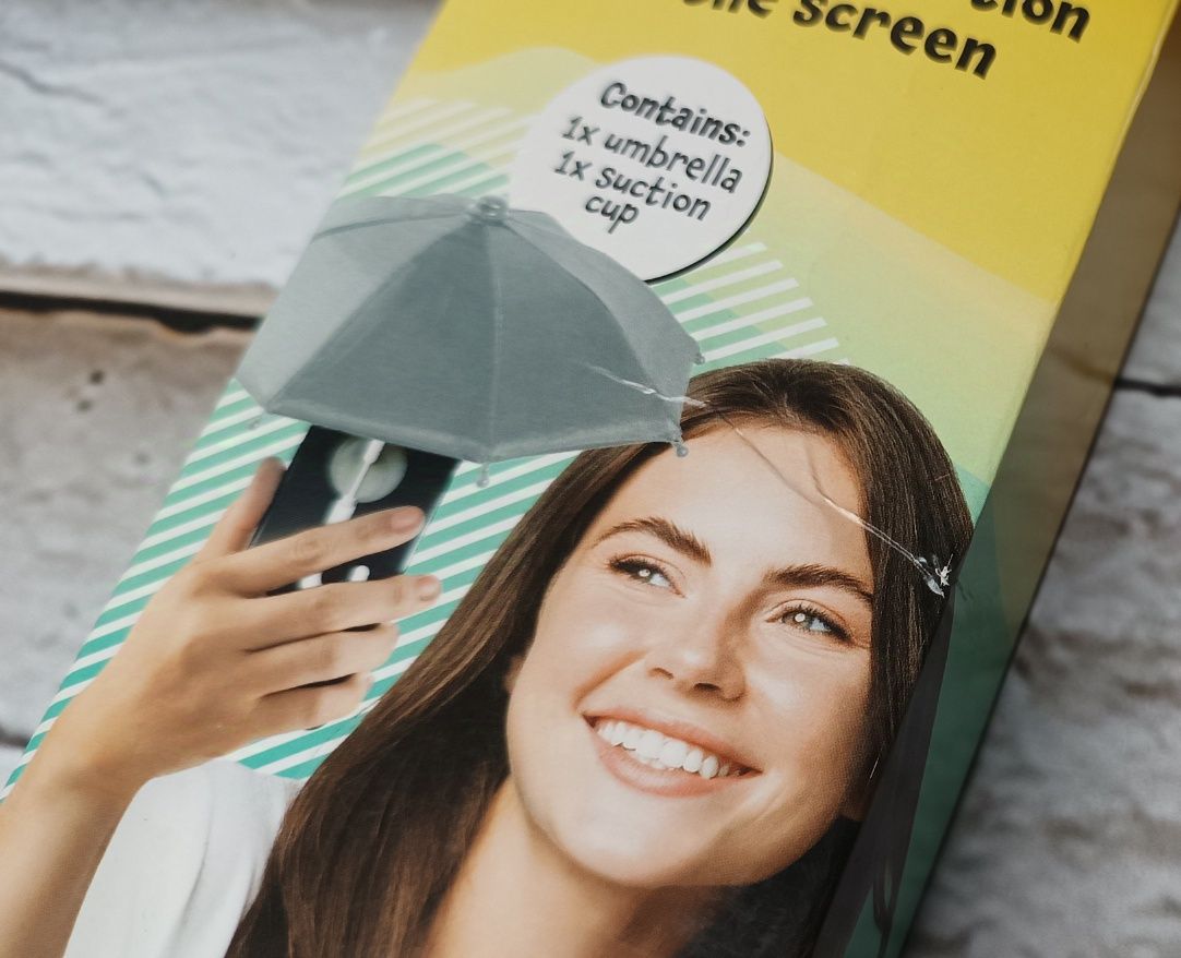 Parasolka szara na smartfona