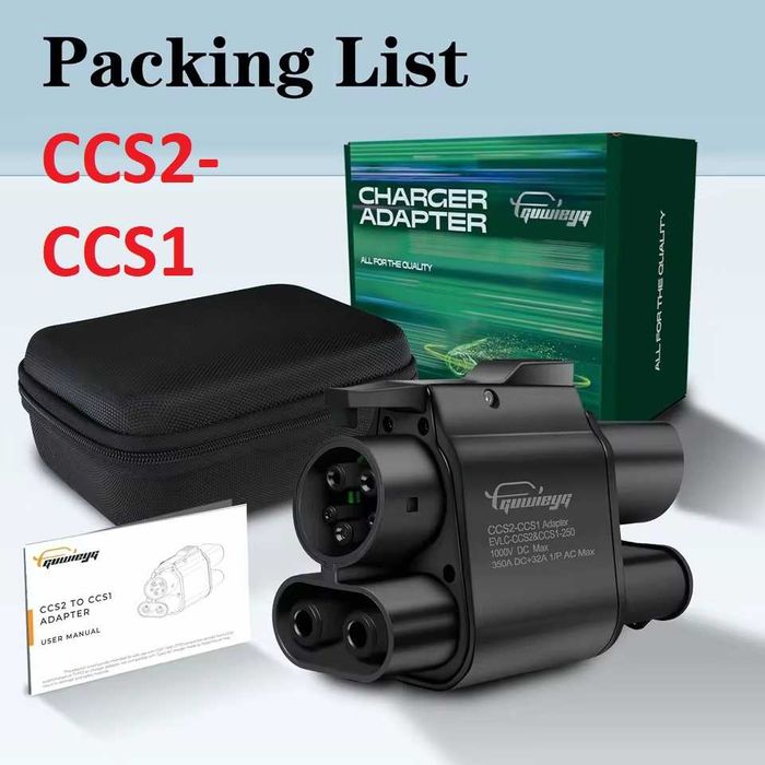 Адаптер перехідник CCS2 CCS1 Combo DC+AC Guwieyg Feyree Beret