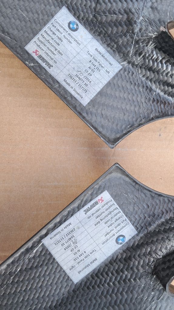 Wypełnienie Zbiornika Ramy Lewe Prawe Carbon Carbony BMW S1000RR