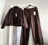 Zara Nowy Czekoladowy Komplet Damski L/XL
