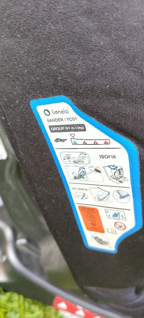 Fotelik samochodowy Lionelo Sander 0-36kg. ISOFIX