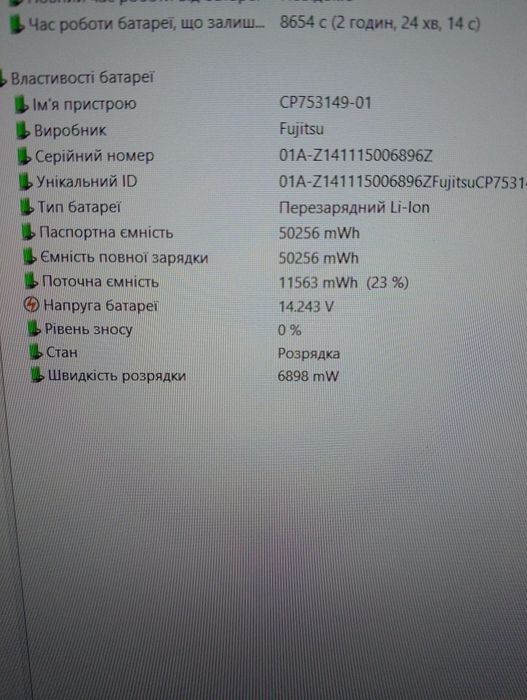 Fujitsu на i5, 16Гб DDR4, та 250Гб SSD