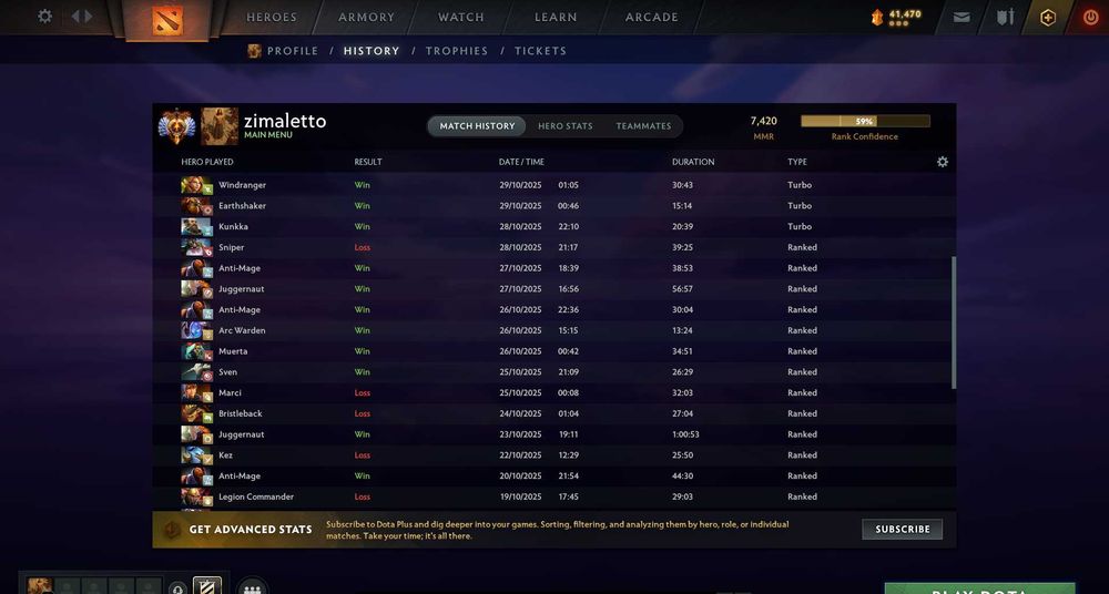 Dota 2 account Дота 2 аккаунт 7420 mmr rank Immortal - Титан