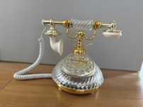 Vintage Godinger Silver Crystal Telephone