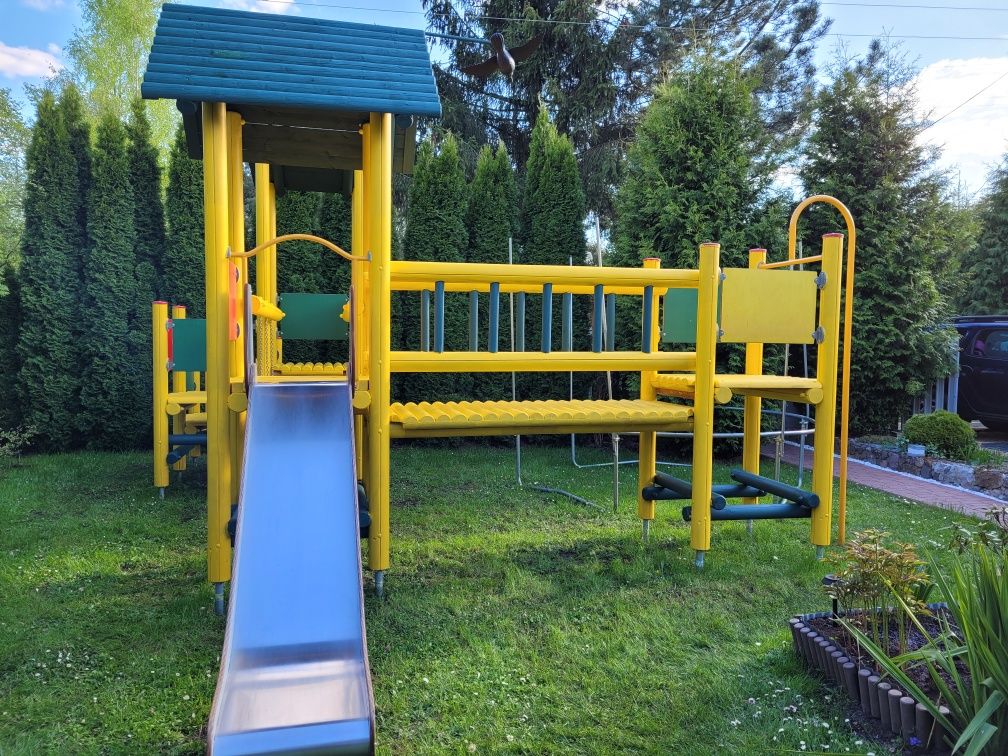 Plac zabaw drewniany ze zjeżdżalnią dla dzieci NOVUM zestaw 13 Orbis