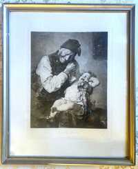 Georgios Jakobides:Zły wnuk 1884.Litografia Franz Seraph Hanfstaengl