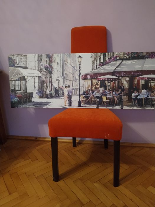 Obraz starowki w kolorze lawendowym45 cm x 140 cm
