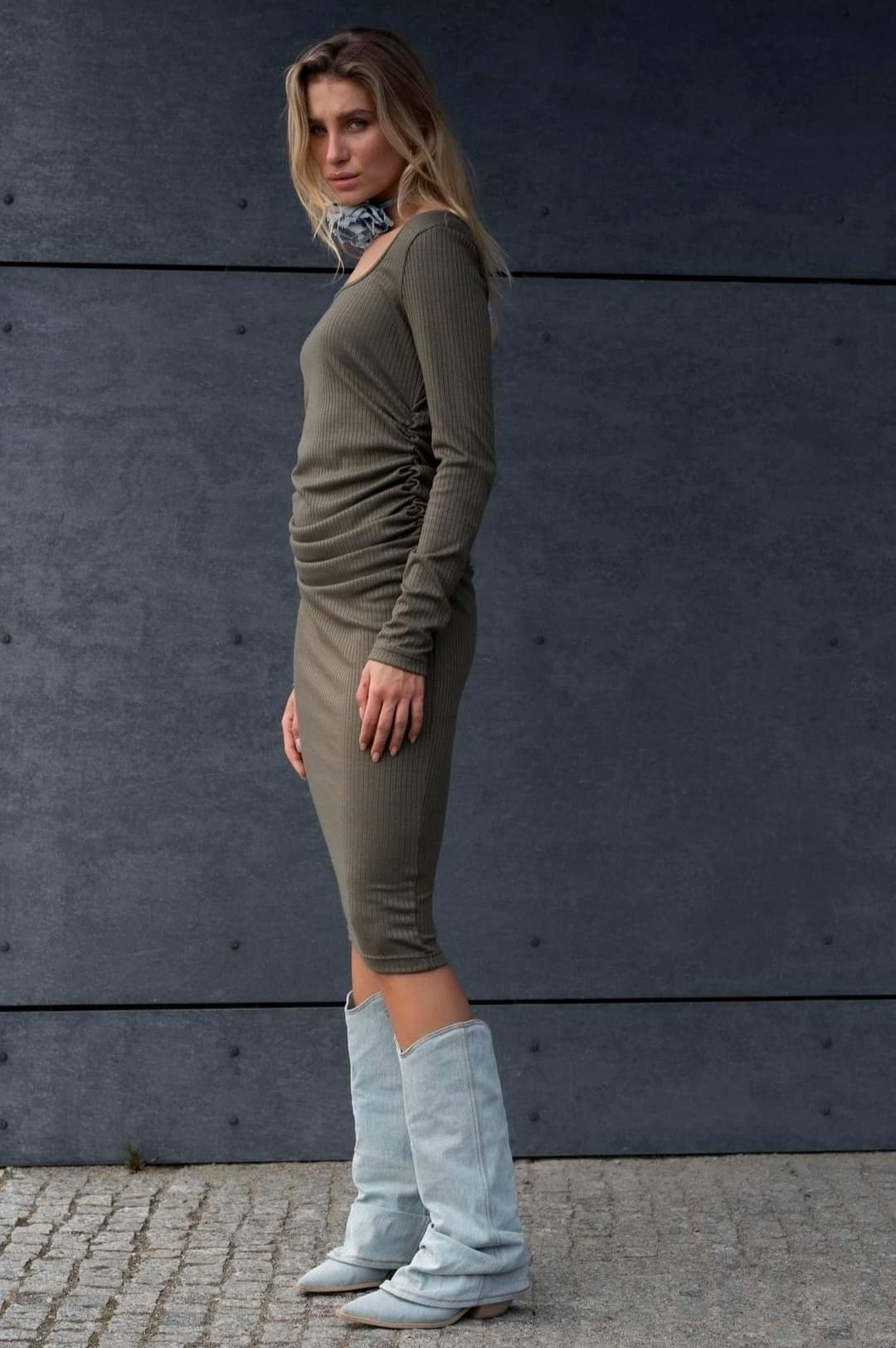 Lemonada  project runway sukienka khaki rozmiar M 38