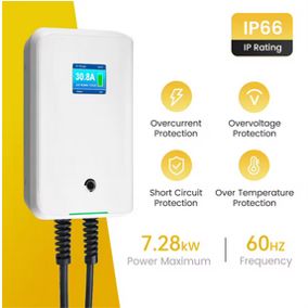 Wallbox Carregador - 7,2 kw - 32A - C/ CABO Incluido - SEM APP64729933266690122