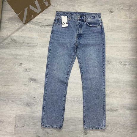 6 різних моделей чоловічих джинсів ZARA в різних розмірах, гортай фото