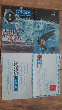 filatelistyka list lotniczy aerogram Sapporo 1972 olimpiada