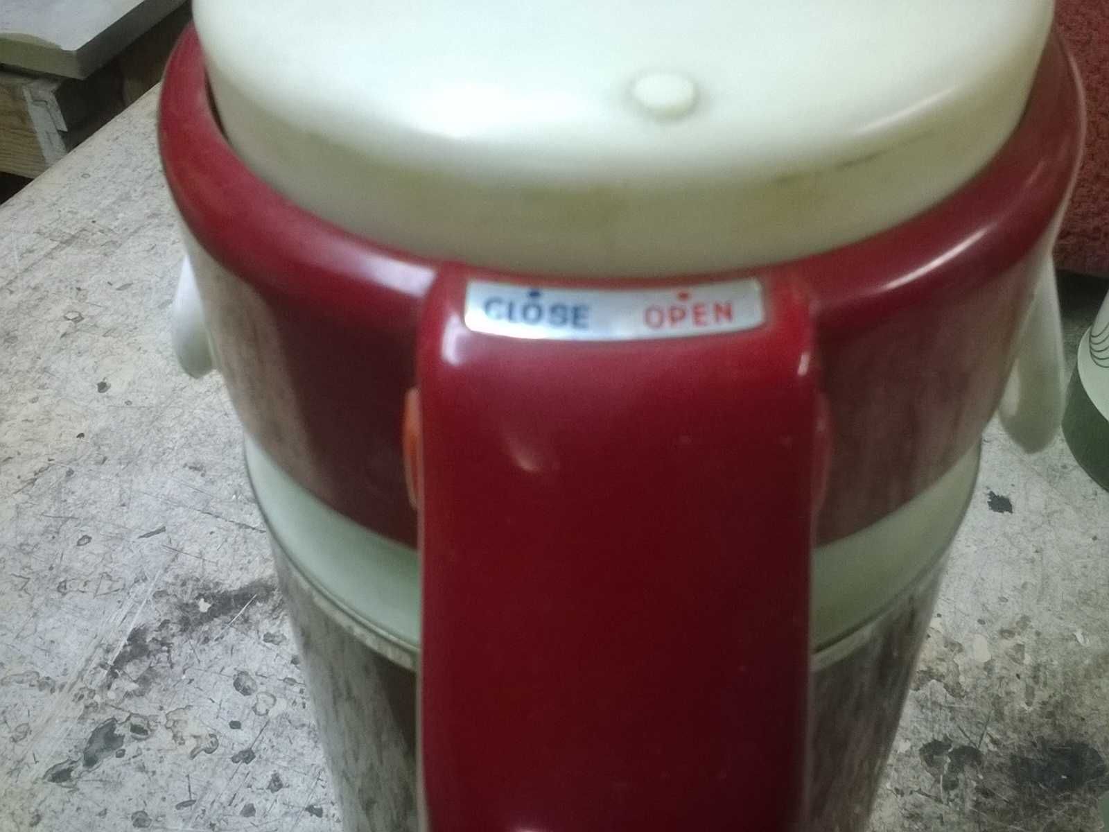 Termos szklany z pompką prl