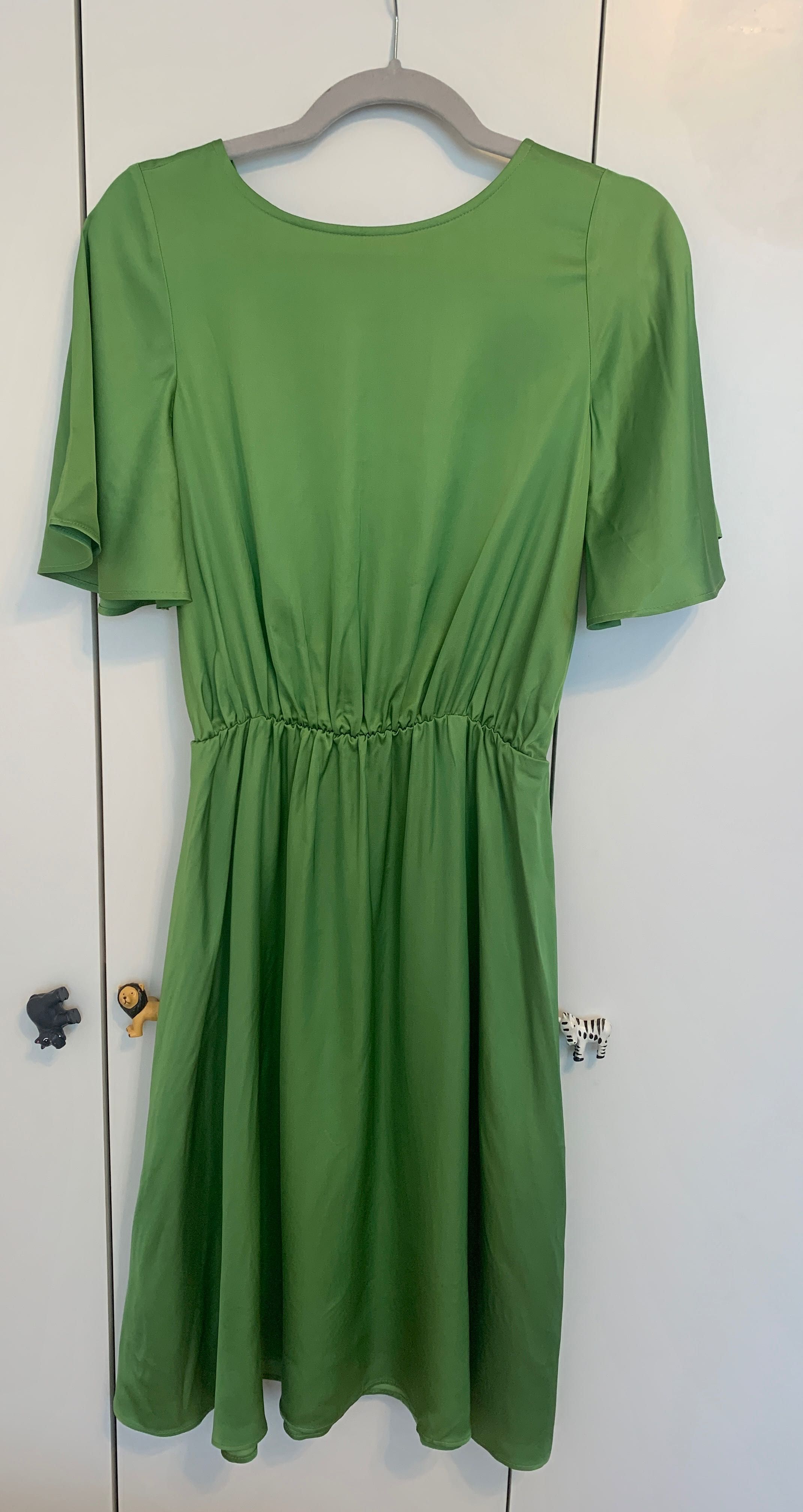 Lamelu sukienka Helen green, XS/S nowa
