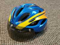 Шолом Шлем велосипедний із стопом змінним склом патріотичні кольори!