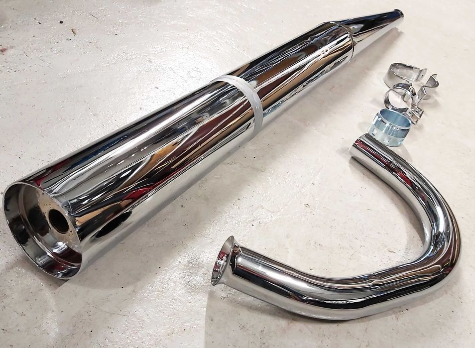Wydech Tłumik Kolanko MZ TS 150 Nowy !! Polska Produkcja kpl