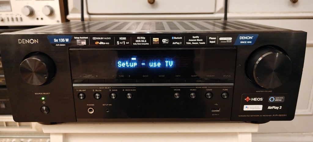 Amplituner DENON AVR-S650H. Bluetooth,AirPlay 2, Wi-Fi