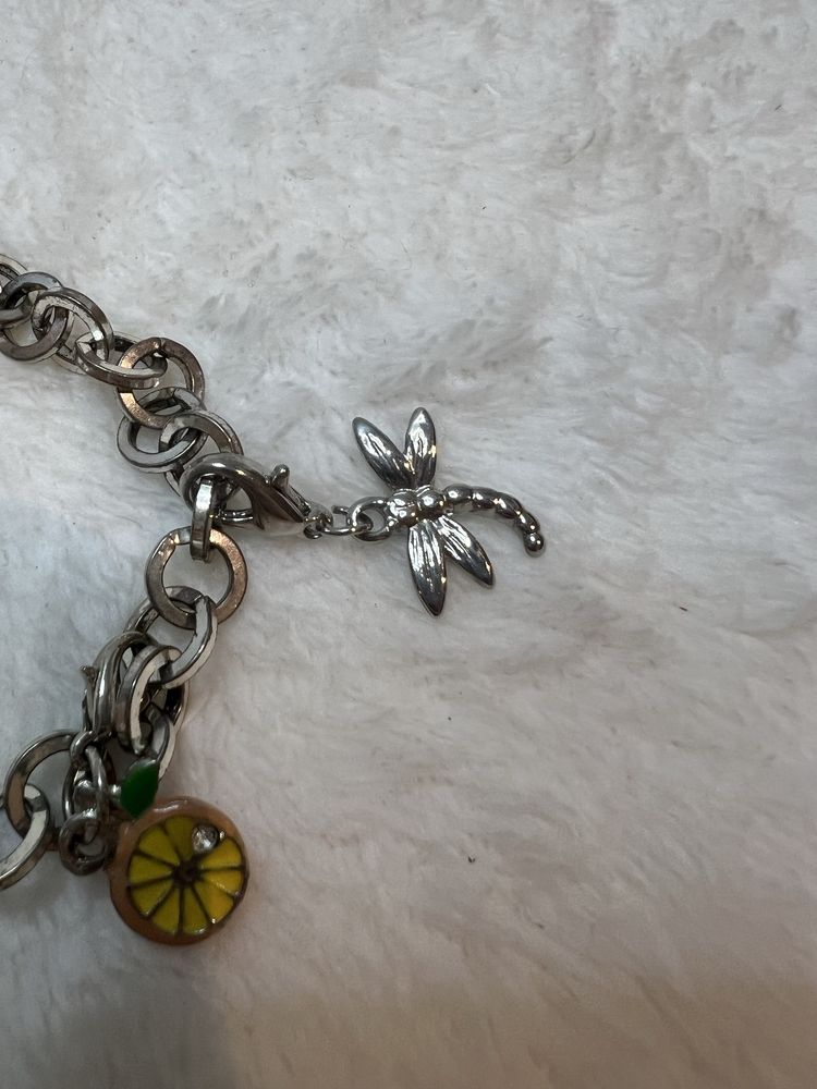 Bransoletka PILGRIM Danish Design zawieszki wisiorki vintage retro 30