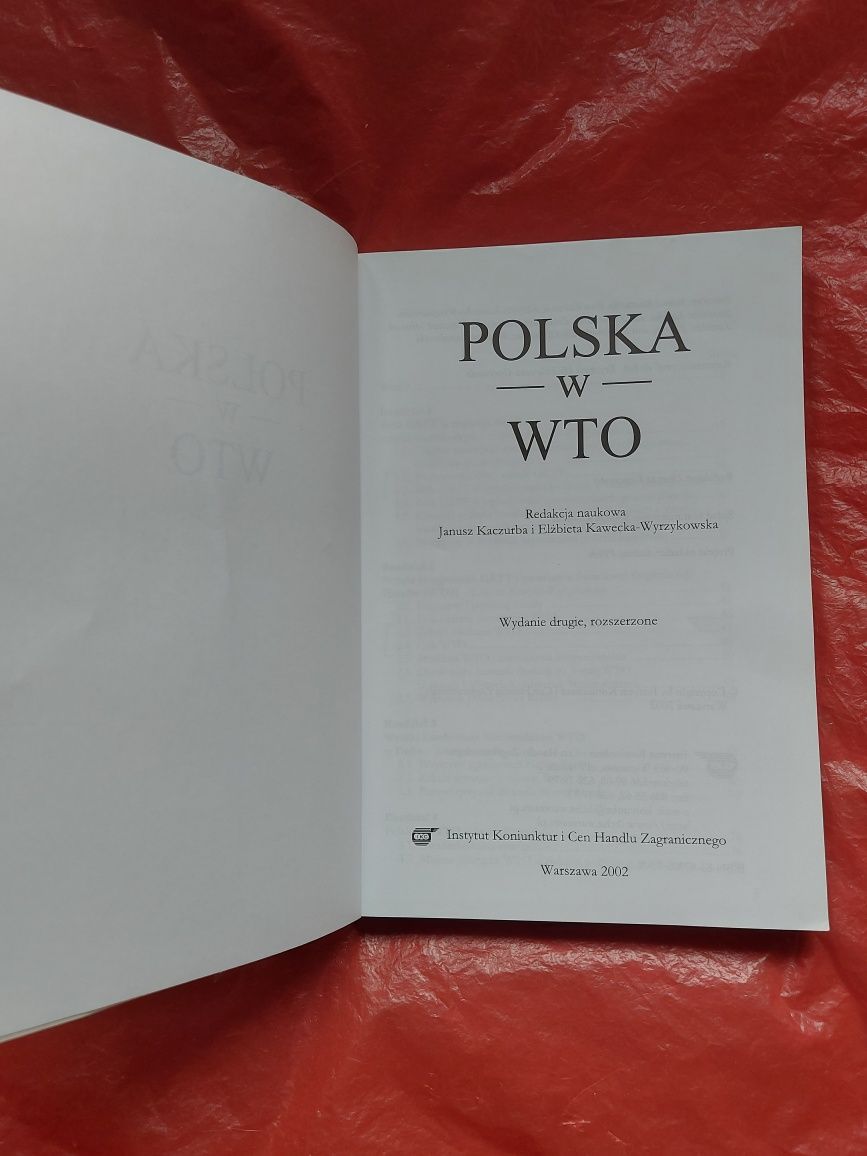 Książka POLSKA W WTO 2002rok
