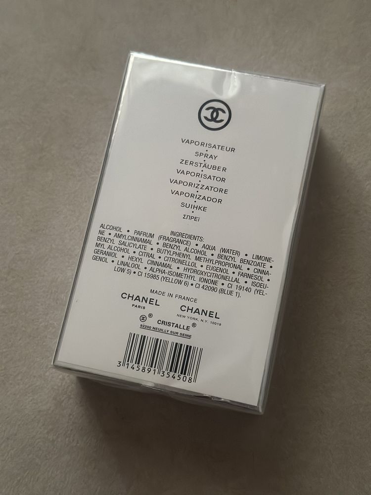 Chanel Paris Chistalle 100 ml Woda Perfumowana Nowe