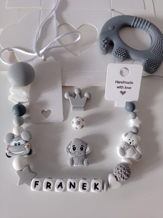 Zawieszka do smoczka prezent dla niemowlaka babyshower narodziny