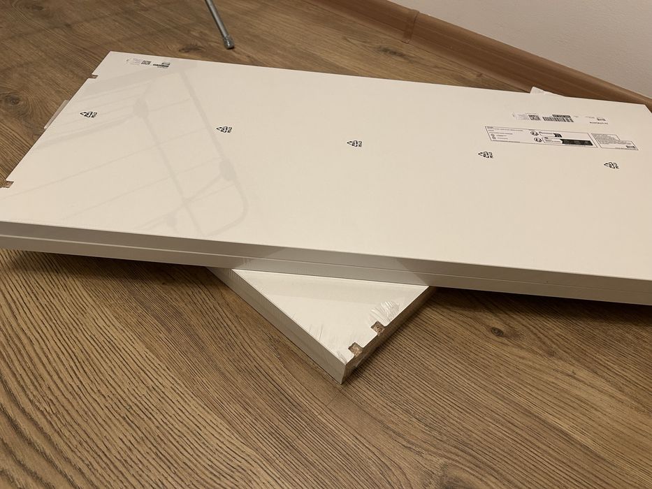 Ikea UTRUSTA białe półki 80x37 cm METOD NOWE