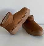 Botim plataforma Lefties (tipo Ugg)- caramelo - tamanho 35