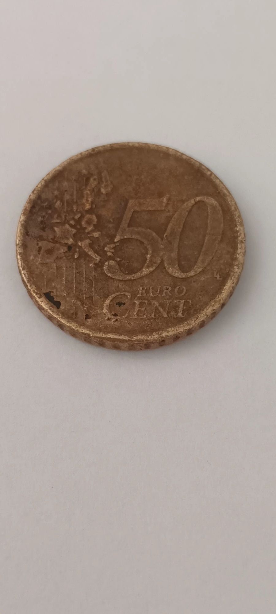 Moeda 50 cêntimos Itália 2002 R