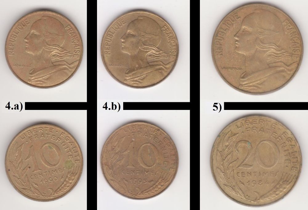 Moedas Estrangeiras, Circulação normal (Europa e E.U.A.)