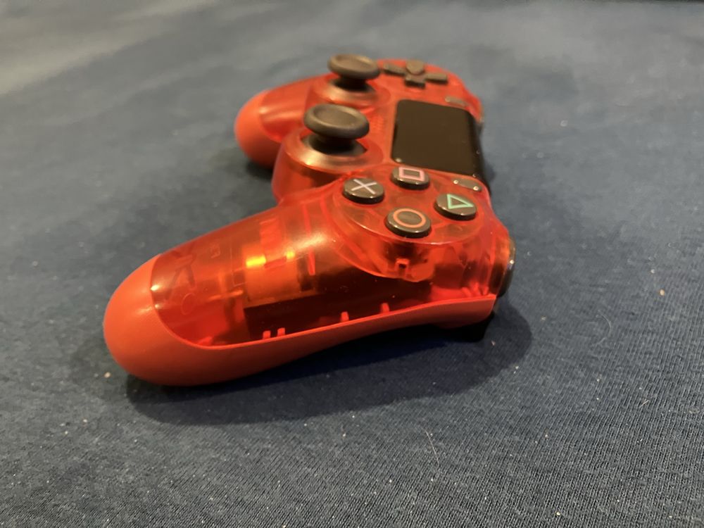 Kontroler Dualshock 4 V2 Red Crystal analogi TMR rok gwarancji
