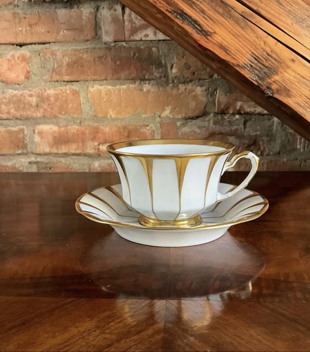 Filiżanka ze spodkiem do kawy herbaty Furstenberg Grecque Athena