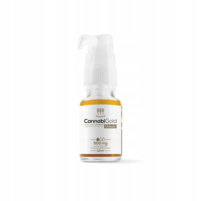 Olejek konopny CBD 5% 500 mg CannabiGold Classic 12 ml