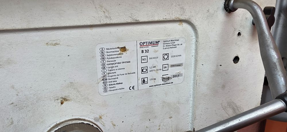 Wiertarka kolumnowa Optimum drill B 32