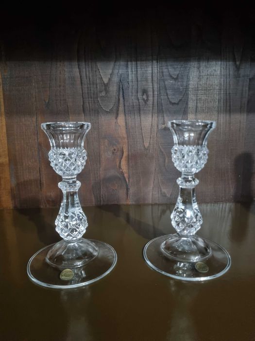 Par de castiçais Cristal D'Arques (novo)