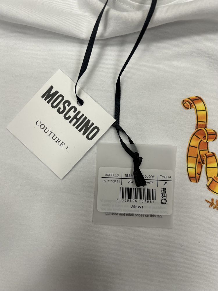 MOSCHINO 2024 PREMIUM LUXE Жіноча футболка якісна біла original s m l