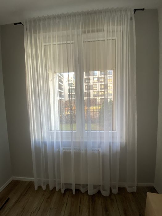 Eurofirany długa firana gładka pięknie wykończona 180x285/290