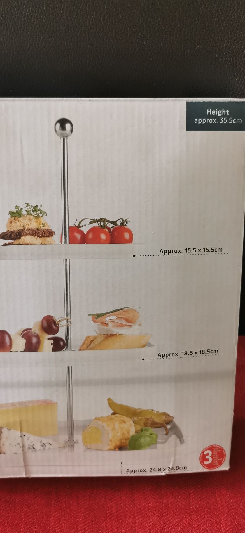 Patera etażera z porcelany 3 poziomowa