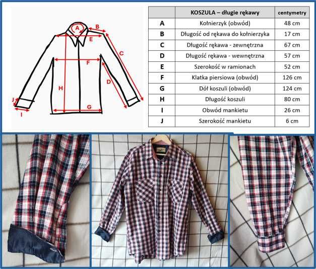 Koszula męska w kratę - 3 sztuki