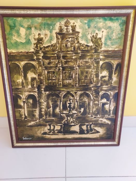 Quadro Évora pintado a óleo