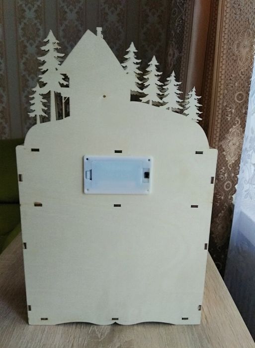 Різдвяний адвент календар "Будиночок"  з підсвічуванням.