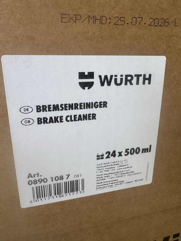 Zmywacz Silikonowy-Bremsenreiniger Würth