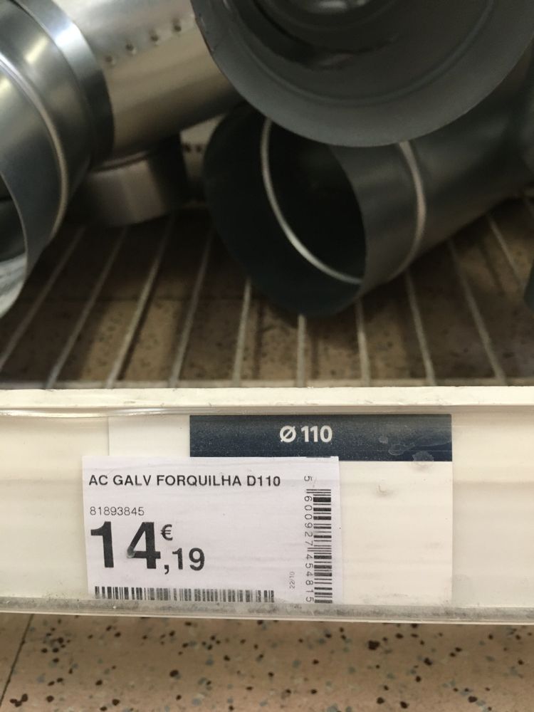 Forquilha com divisória galvanizado 110