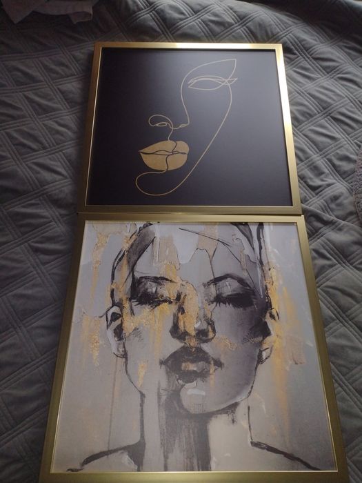 Obrazy w złotej ramie 50*50