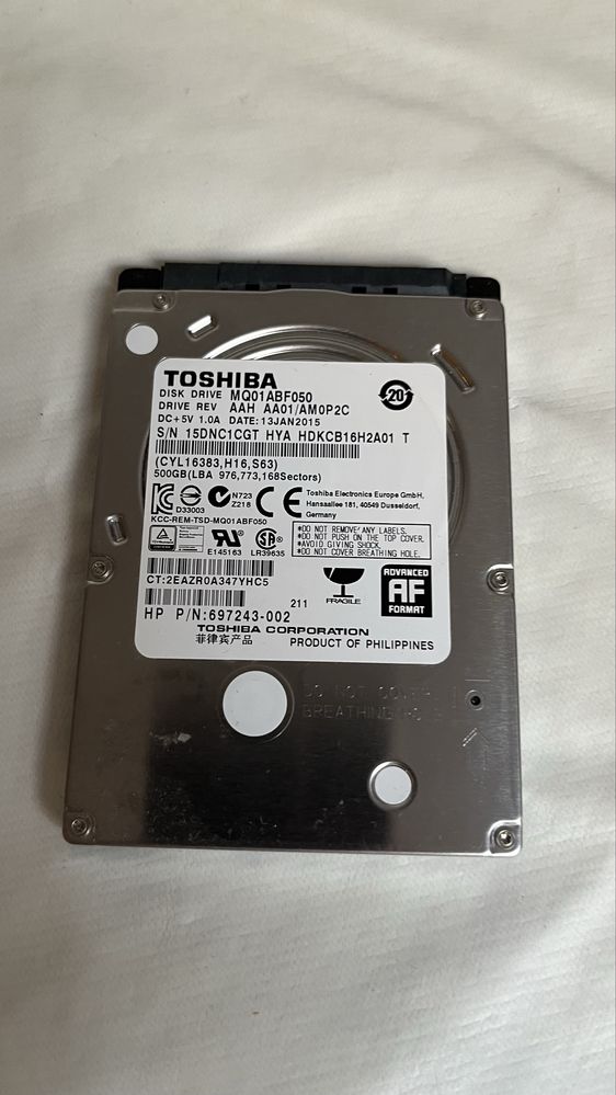 Disco Rígido Toshiba 500GB SATA III 2.5" Slim