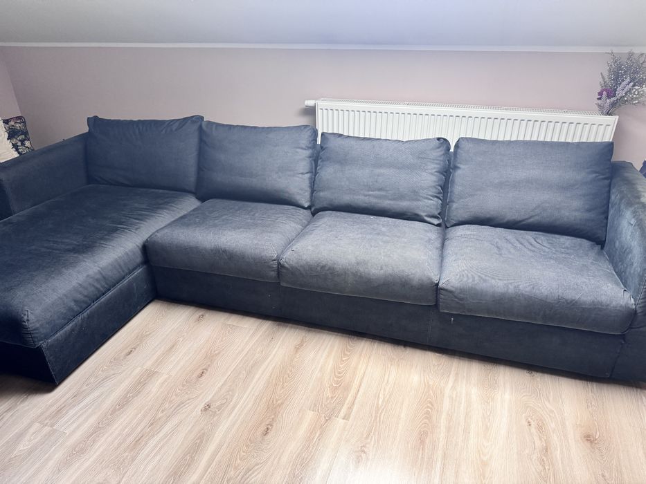 Kanapa vimle ikea 4 osobowa z szezlongiem narożnik pokrycie x2