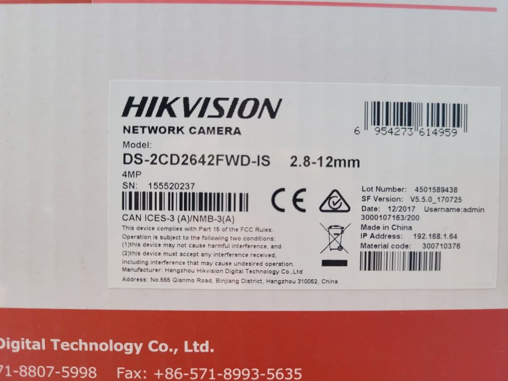 Nowa kamera Hikvision ds-2cd2642fwd-is 4mp