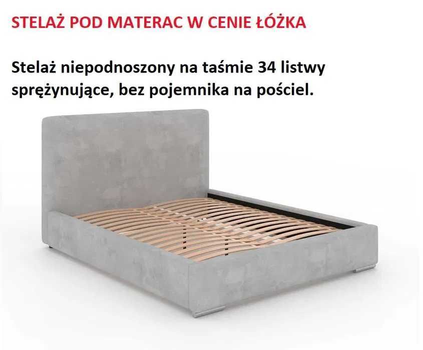 Łóżko tapicerowane Apollo 160x200 ze stelażem