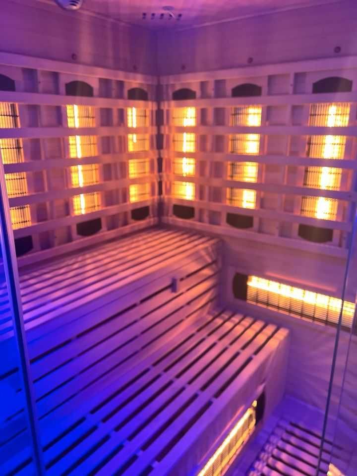 Sauna SZKLANA infrared 6os narożna infrarot podczerwień mp3 usb LED