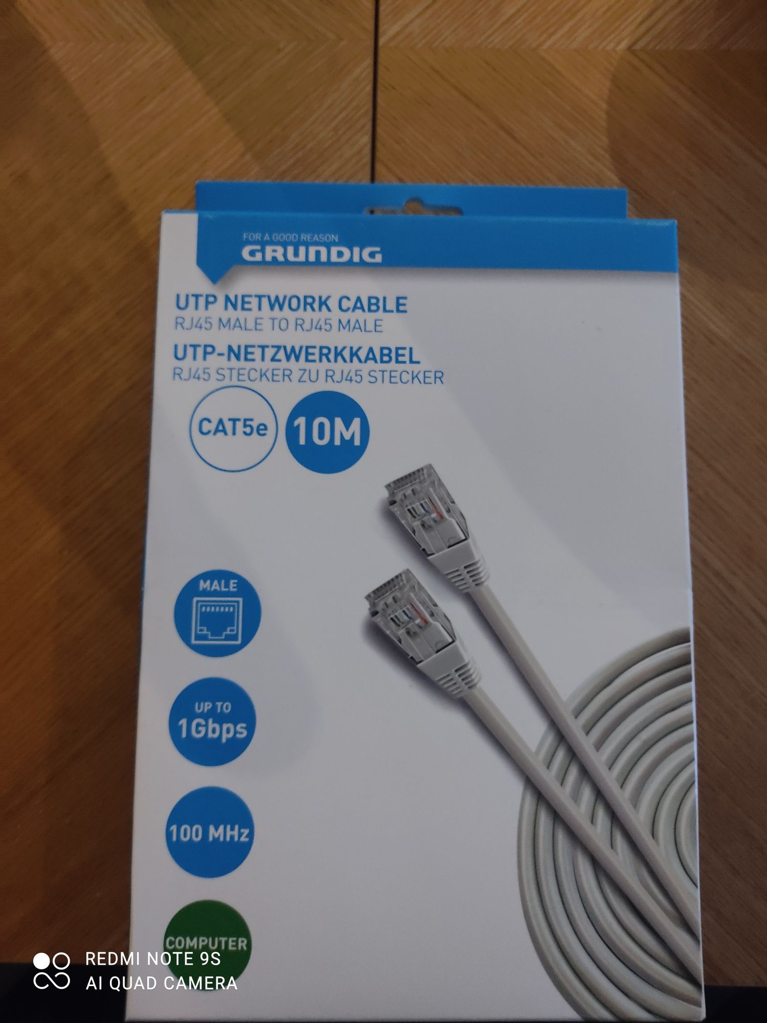 Kabel sieciowy CAT5e UTP wtyk męski