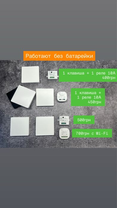 Беспроводной выключатель света 433МГц 220в| WI-Fi | Smart Life | Tuya