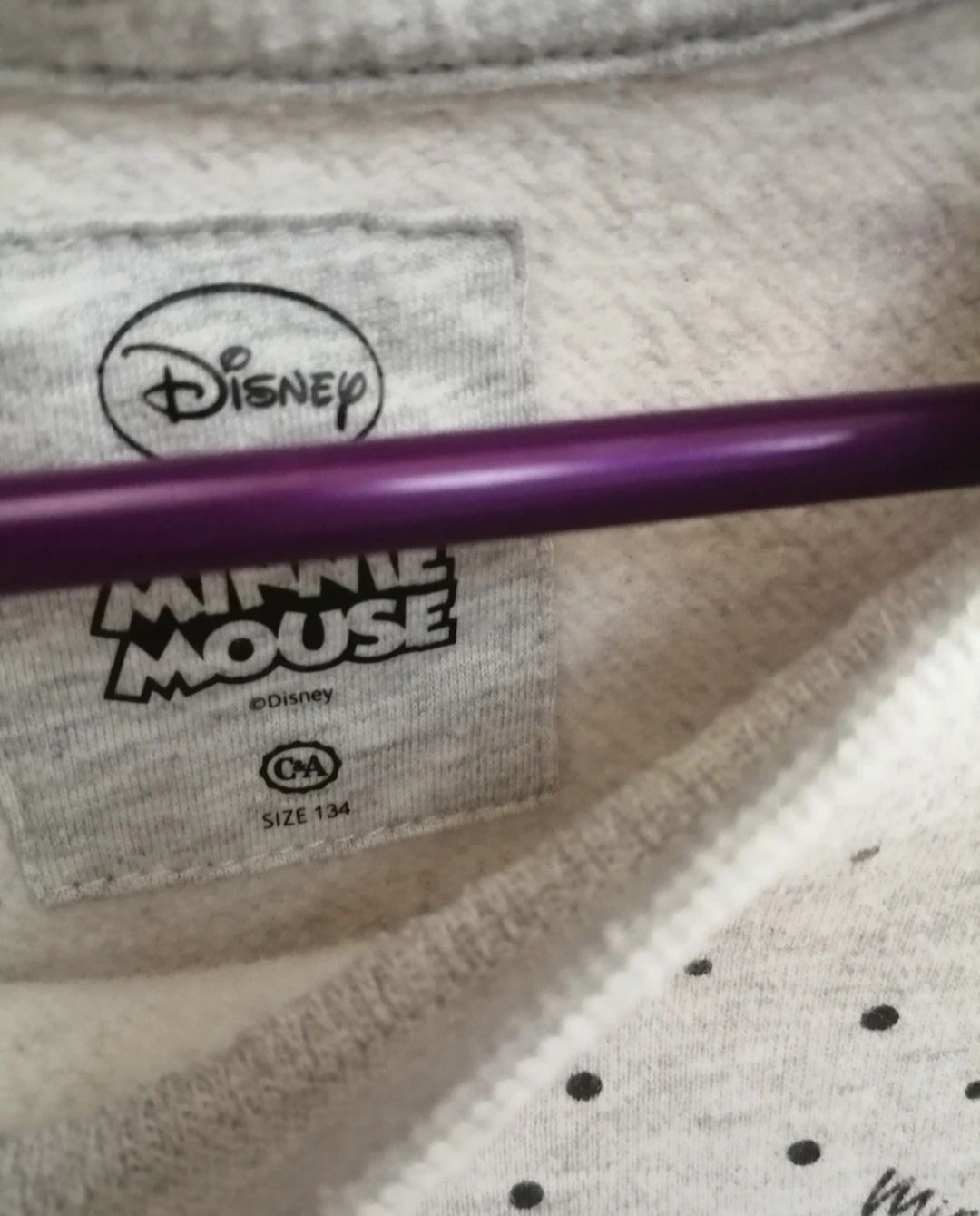 bluza w myszkę miki Disney 134 c&a szara na długi rękaw